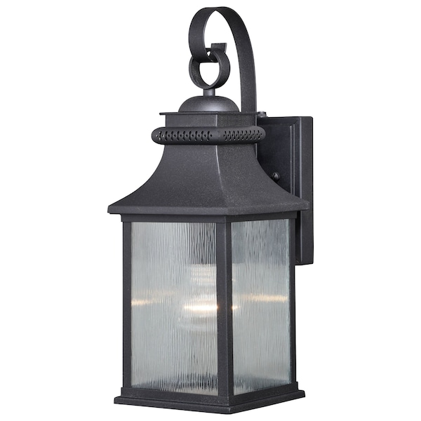 Vaxcel Cambridge 1 Light Dusk to Dawn Bronze Outdoor Wall Lantern Clear Glass T0473 - main